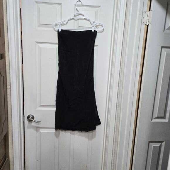 AG Cupro Strapless Midi Dress Black Size Small - Picture 8 of 12